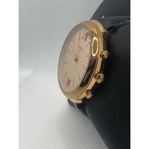 Fossil Q FTW5022 Women's Black Leather Analog Dial Hybrid Smart Watch HK230 - Picture 2 of 9